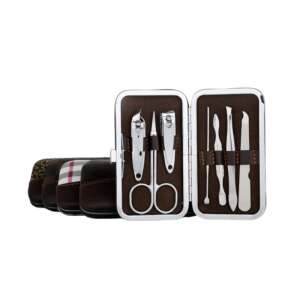 7-teiliges Maniküre- und Pediküre-Set in einem eleganten Etui, Werkzeuge aus Edelstahl, Reisegröße, perfekt für unterwegs - Maniküre-Set
