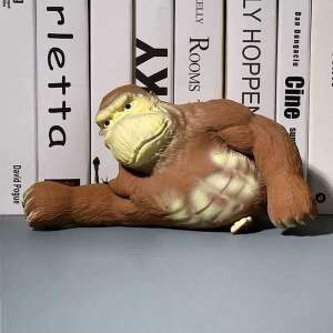 Brown gorilla stress ball, made of rubber, for stress relief - Stress ball