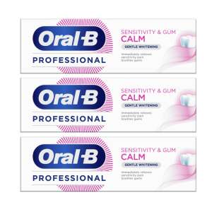 Oral-B Professional Sensitivity &amp; Gum Calm Jemná bieliaca zubná pasta 3x75ml