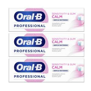 Oral-B Professional Sensitivity & Gum Calm Jemná bieliaca zubná pasta 3x75ml 50005880 Zubné pasty