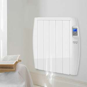 Taurus Malbork 900 elektromos radiátor, fehér, digitális kijelzővel és időzítővel, falra szerelhető, kerekekkel, otthoni fűtéshez - Taurus