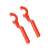 Tile leveling system wrench, red plastic tool for tile installation