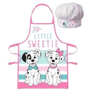 Disney 101 Dalmatians Kids Apron and Chef Hat Set, Little Sweetie design, pink and white, 2 piece set - Kids' apron
