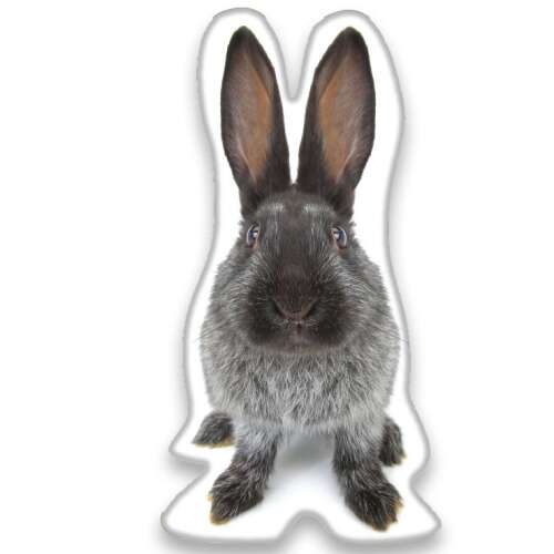 Nyuszis formapárna, díszpárna, vankúš v tvare zajačika, ozdobný vankúš