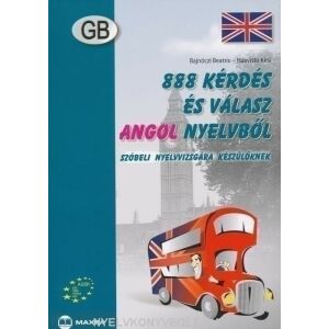 888 kérdés és válasz angol szóbeli nyelvvizsgára - Tankönyv borító - Maxim