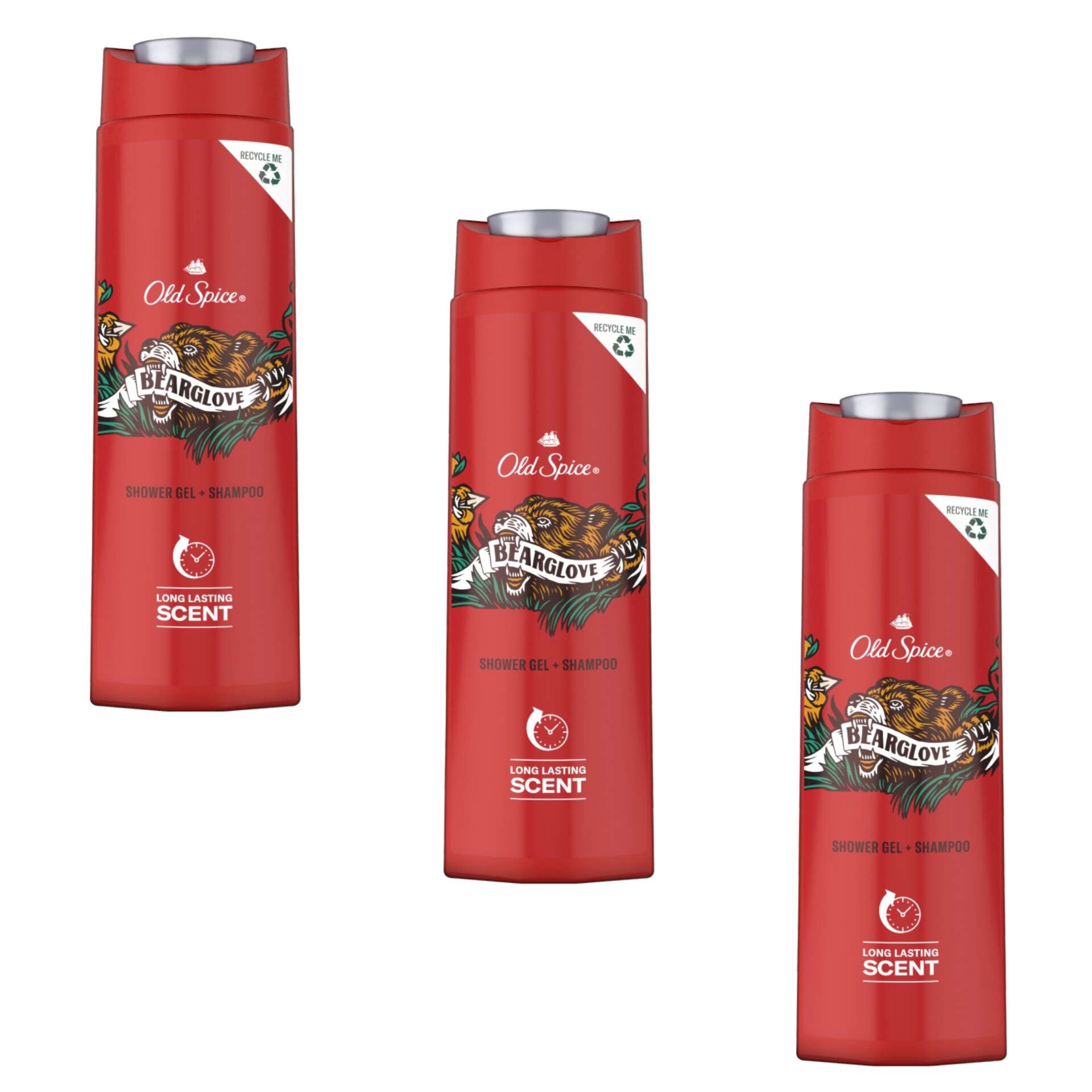 E-shop Old Spice Bearglove Pánsky sprchový gél a šampón 3x400ml