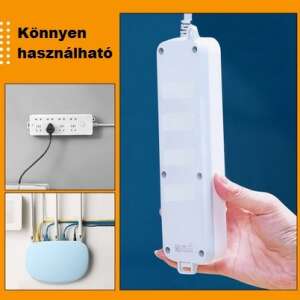 Különböző felhasználási módok a <product_name> vízálló kétoldalú ragasztó lapkákhoz, például a konnektor falra szerelése és a kábelek rendezése - Homyl