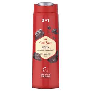 Old Spice Rock 3 in 1 Body, Hair, and Face Wash, Musky Wood Scent, 400ml