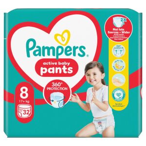 Pampers Active detské plienky 17kg+ XL 8 (32ks) 137317486 - Pampers