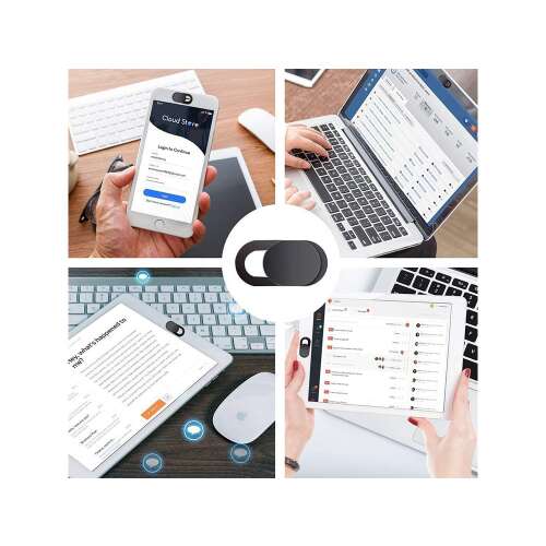 Webkamera fedő, 3 darabos, fekete, adatvédelmi védelem, kamera fedő, webkamera csúszka, laptop webkamera fedő, telefon webkamera fedő, webkamera pajzs, kamera pajzs, webkamera blokkoló, kamera blokkoló, webkamera adatvédelem, kamera adatvédelem, laptop adatvédelem, telefon adatvédelem