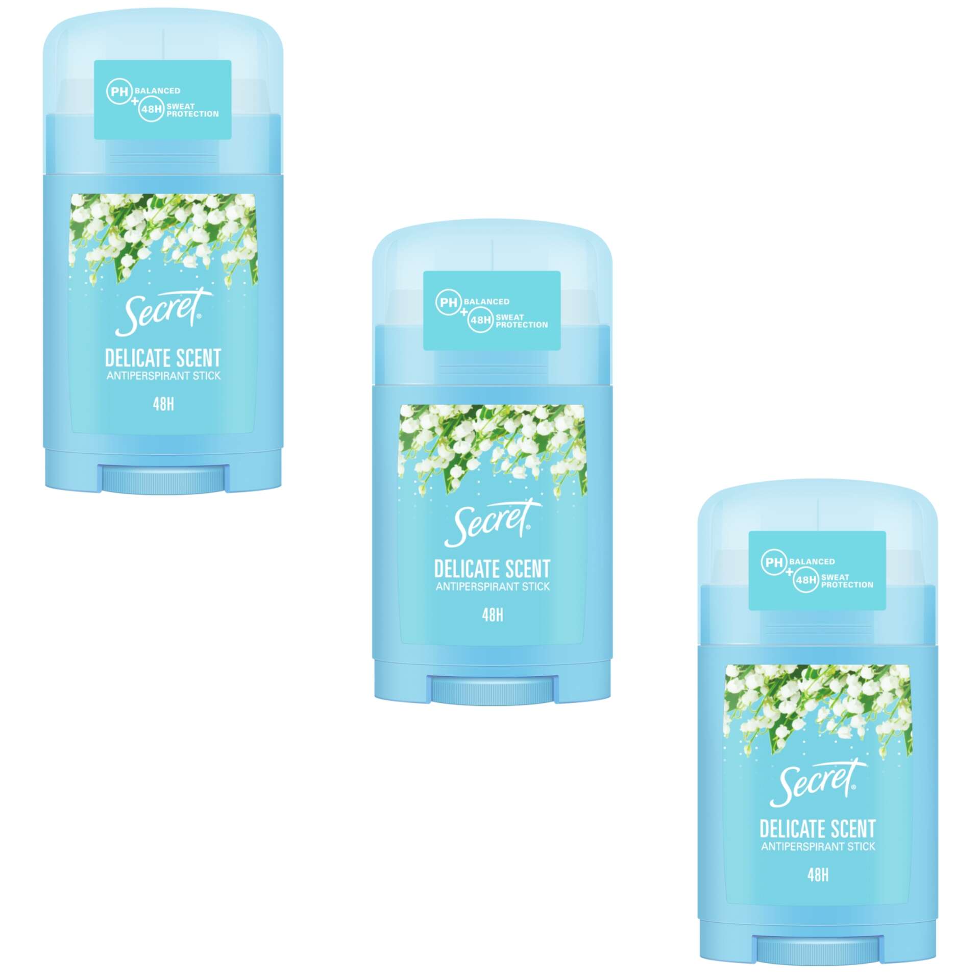 E-shop Secret Delicate dámsky krémový antiperspirant 3x40ml