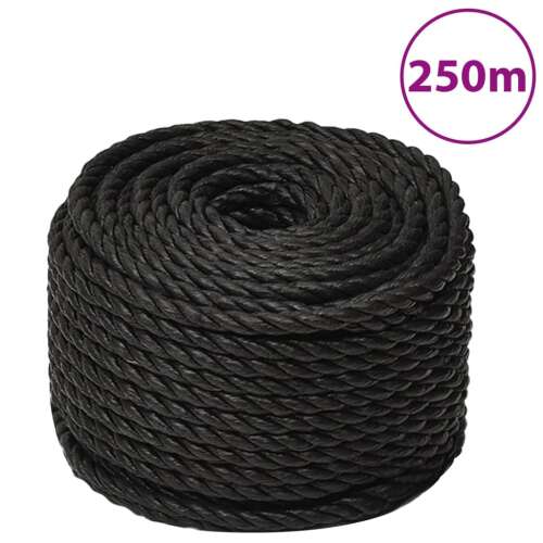 vidaXL fekete polipropilén munkakötél 16 mm 250 m 50051238 - Kötél