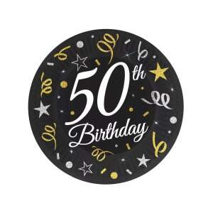 Happy Birthday 50 B&C Pappteller 6 Stück 18 cm 50279633 - Godan