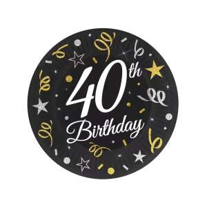 B&C Happy Birthday 40 хартиени чинии 6 броя 18см 50302714 - Плоча за еднократна употреба