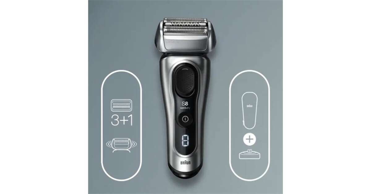 Braun Series 8 8417S Cutting head shaver with perforation Black