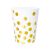 Gold Dots White, Pöttyös papír pohár 6 db-os 270 ml 50065003