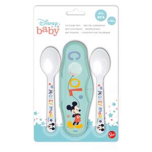 Disney Baby Mickey Mouse cutlery set, 2 spoons in a case, BPA free - Feeding