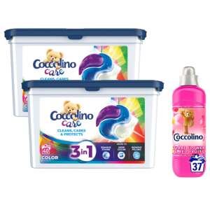 Coccolino Care Mosókapszula Color 2x40 mosás + Ajándék Coccolino Öblítő