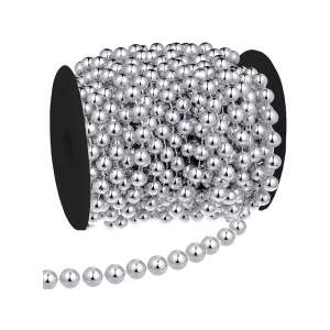 Weihnachtsbaumkette, Perlengirlande 5m - Silber 50083797 - Saisonale Dekoration