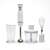 Domo DO9144M Botmixer 600W White Hand Blender Set with Chopper and Whisk