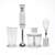 Domo DO9144M Botmixer 600W White Hand Blender Set with Chopper and Whisk
