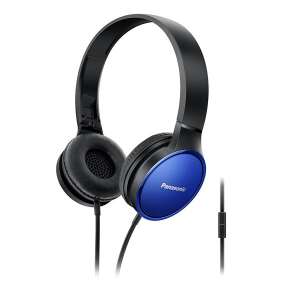 Panasonic RP-HF300ME-A blue and black wired on-ear headphones - Panasonic