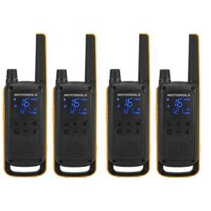 Motorola Talkabout T82 Extreme Quad Walkie-Talkies, 4er Pack, schwarz und gelb - Motorola Walkie-Talkie