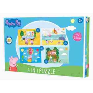 Peppa Malac 4 az 1-ben puzzle, 12, 16, 20 és 24 darabos puzzle - Homyl