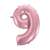 Light pink number 9 foil balloon, 92 cm