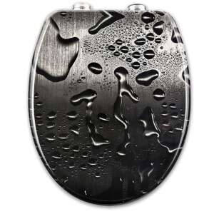 SmileHOME by Pepita termosetové záchodové sedadlo s pomaly sa zatvárajúcim vekom - Water drop #black