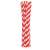 Red and white striped paper straws, pack of 12