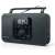 Radio cyfrowe Muse M-091R z zegarem, odbiornikiem radiowym FM i MW, czarne