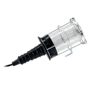 Commel 340-010 szerelőlámpa védőráccsal, fekete, 5m kábel - Munkalámpa