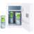 Adler AD8085 mini fridge with 3 cans of energy drink inside