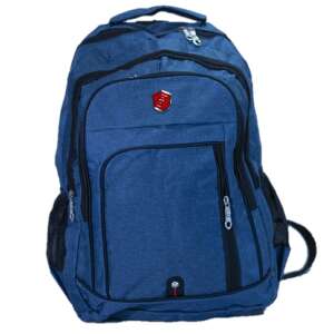 Nagyméretű hátizsák, iskolatáska, 4 cipzáras rekesz, Kék   50263824 Iskolatáskák