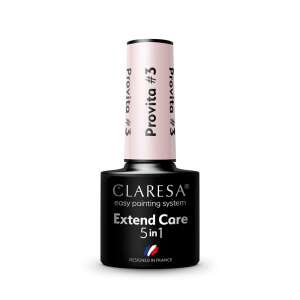 Claresa Extend Care 5 în 1 Provita #3 bază de întărire a unghiilor, sistem de vopsire ușor, proiectat în Franța - Unghii artificiale cu gel