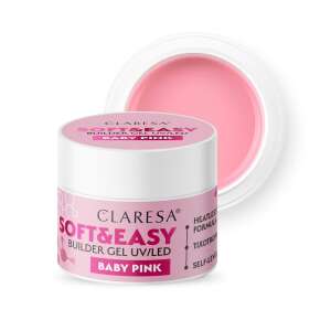 Claresa Soft&Easy Builder Gel UV/LED Baby Pink 45g, różowy żel do budowania paznokci - Sztuczny żel budujący paznokcie