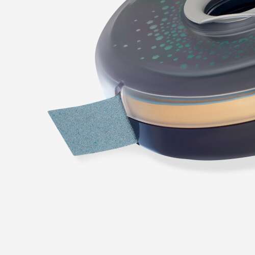 Staleks Pro #150-as szemcsézetű körömreszelő utántöltő, a csiszolófelület közeli képe