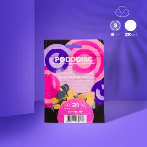 Staleks Pro Pododisc csiszolókorongok, 15 mm, 320-as szemcseméret, 50 db - Műköröm csiszológép kiegészítő