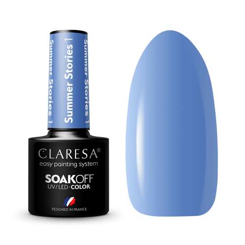 Claresa Summer Stories 01 lemosható UV/LED gél lakk, világoskék szín - Manikűr és pedikűr
