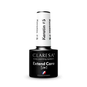 Claresa Extend Care 5 w 1 Keratyna #5 przezroczysty żel do budowania paznokci, zaprojektowany we Francji - Nail Primer & Cover Gel