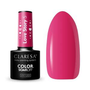 Claresa Love Story 5 Gel Polish, rosa Farbe, UV/LED, leichtes Auftragsystem - Gel-Lack