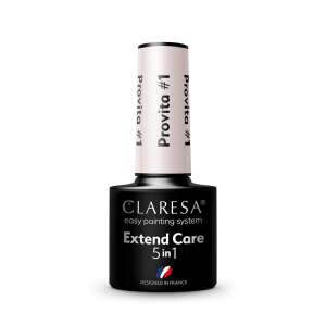 Claresa Extend Care 5in1 Provita #1 Base Gel, stärkende Basislack für einen natürlichen Maniküre-Look, 5g - Künstliches Nagelgel
