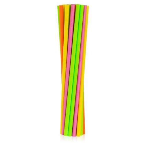 Neon Colours színes papír szívószál 24 db-os