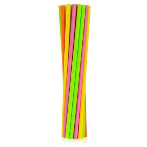 Neon Colours színes papír szívószál 24 db-os