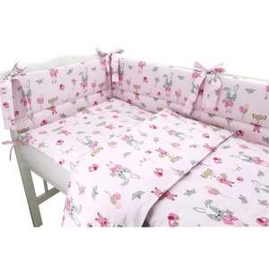 Baby Shop 3 részes ágynemű garnitúra - rózsaszín róka és nyuszi 50291492 Ágynemű - baba
