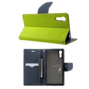 Samsung Galaxy A33 5G lime and blue book case open, wallet style - Samsung