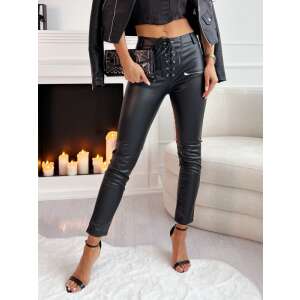 Roxán fekete bőrhatású nadrág 50315107 Női nadrágok
