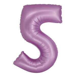 Balon foliowy Lavender Matt cyfra 5, 76cm - Bułka w powietrzu
