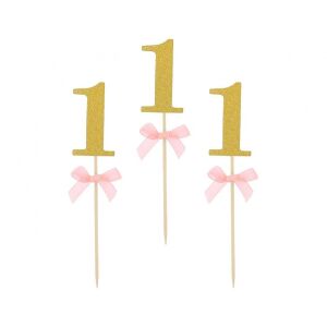 Pink 1st Birthday díszítő pálca 10 db-os 141497658 - Godan